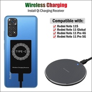 Qi Wireless Charging For Xiaomi Redmi Note Charger Usb Pro 11 Wireless Global 4g 5g 11 Receiver Type-c Adapter 11s