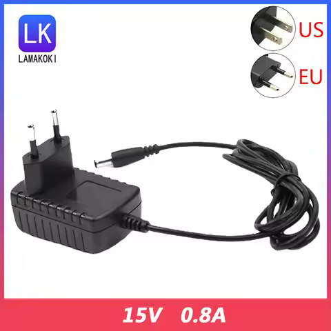 Power Adapter Charging AC DC Adaptor 100-240V~50-60Hz 300Ma 15V 800Ma Cable 1.5m 2m 3m lengths