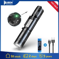 WUBEN ไฟแบตเตอร์รี่18650แบบไฟฉายภาคสนามชาร์จได้ USB 1200ลูเมนไฟฉาย Led L50กันน้ำ IP68ตะเกียงตั้งแคมป