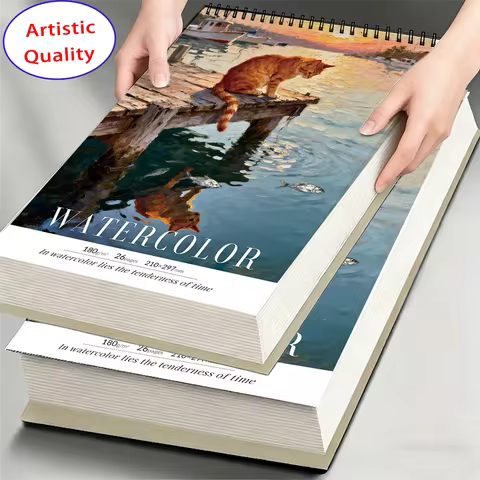 A4/A5 Mixed Media Sketch Pad, 180GSM Thick Paper, 26 Sheets, Durable Journal for Art & Sketching
