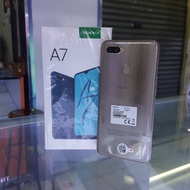 oppo a7 ram 4gb internal 64gb gold second bekas pernah pakai