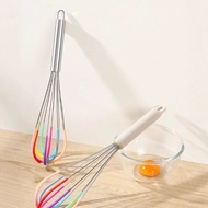 Household Color Stainless Steel Manual Whisk Cream Blender Cream Facial Whisk Whisk Baking Tool FEUS