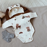 Pure Cotton Long Sleeve Triangle Baby Wrap Spring Autumn Newborn Baby Clothes 0-6 Months Boys Girls 