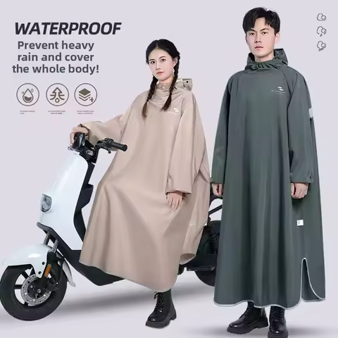 Adult Raincoat for Very Riding Full-Length Thiened Waterproof Vehicle Raincoat Color Capa De Chuva M