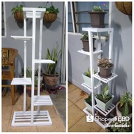 Rak Hiasan Pokok Bunga / Besi (pasang siap) / Kukuh / Tanpa skru / Warna Putih dan hitam / Pre oder