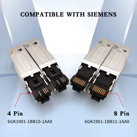 RJ45 4Pin Plug Compatible Siemens Industrial Metal Shielded 180° Connectors 6GK1901-1BB10 Ethernet R