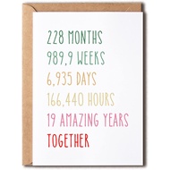 EruditeGifts 19Th Anniversary Card - Funny 19 Years Wedding Anniversary Card - Funny Wedding Anniver