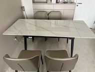 💎伸縮折疊岩板餐桌椅組合💎tables and chairs