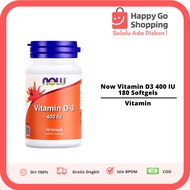 Now Vitamin D3 400 IU 180 Softgels
