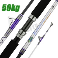 High sale 1.98M 2.1M Saltwater Spinning Big Game Fishing Rod 50kg 2 Piece Offshore Trolling Rod Sea 