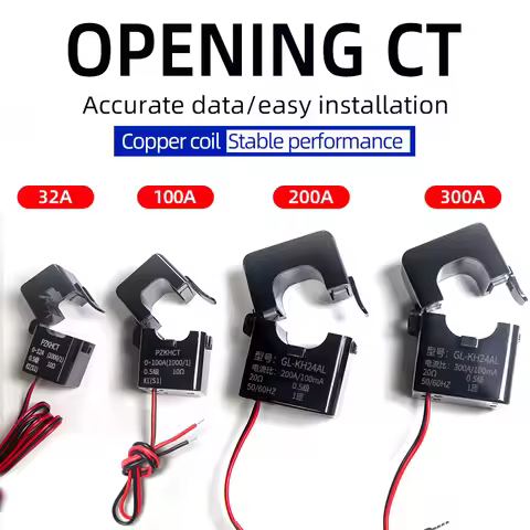Split Core Current Transformer Current Sense Transformer 32A 100A 200A 300A Clamp Sensor AC Clamp CT