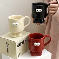 Big Eyes Cup ins Style emoji emoji Mug Korean Style Couple Goblet Cream Style Water Cup Coffee Cup