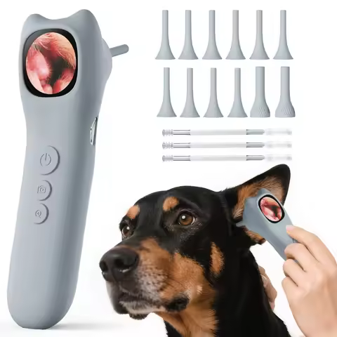 4-In-1 Pet Camera, Smart Detector For Pet Home Use, 1080P HD Ear Camera,For Dogs & Cats Ears, Nose, 