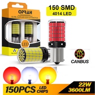 1/2PCS Universal Car Led Signal Light 4014 150SMD NO Hyperflash Tail Brake Lamp T20 7440 7443 1156 1
