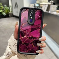 UNGU Casing HP OPPO F11 OPPO A9 2019 OPPO A9x Case HP Protective Softcase Soft Silicone New Phone Case Inlaid Pattern Broken Metal Purple casing