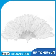LADIES  FAN 1920s  BURLESQUE FANCY DRESS COSTUME ACCESSORY - White