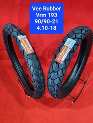 ยางนอก ขนาด 90/90-21 , 4.10-18 ยี่ห้อ Vee Rubber รุ่น Vrm 193 ยางใหม่ ผลิตไทย มีรับประกันจากผู้ผลิต