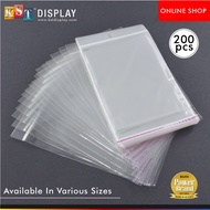 OPP Self Adhesive Plastic Bag / Transparent OPP Plastic Bag With Tape / Packaging Bag 200pcs