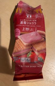 日本7-11 士多啤梨味 sugar butter sand tree