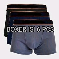 CELANA DALAM PRIA BOKER DEWASA PAKET HEMAT (6) PCS KATUN POLOS HIGH QUALITY SEMPAK LAKI LAKI TERNYAM