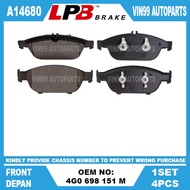 A16480 FRONT BRAKE PAD SET AUDI 4G0 698 151 M A7