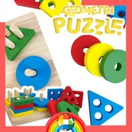 Geometric Block Puzzle Toy / Geometric Wooden Puzzle Wooden Block 1008
