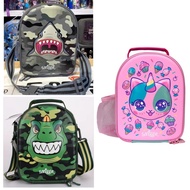 HIJAU MERAH (OTH927) Smiggle hardcase lunch bag/lunch Box bag For Boys/Girls - unicorn dino shark - pink pink green green Gray Gray