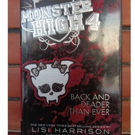 Monster High 4 Back and Deader than Ever Lisi Harrison (HC) Novel Thriller Young Adult English Prelo