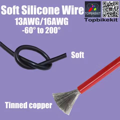 1 Meter Power Wire Soft Silicone Wire 13AWG/16AGW -60° to +200° Power Cable Wire Electric wire