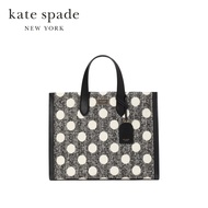 Kate Spade New York กระเป๋าโท้ท/กระเป๋าทรงสี่เหลี่ยมรุ่น Manhattan Dot Tweed Large Tote KJ905 001 สี