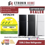 Hitachi 550L Inverter 2-Door Refrigerator R-VG690P7MS