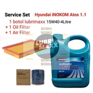 (Air Filter 28113-02750 +O/F 26300-2Y500 +lubrimaxx 15W40-4L Engine Oil) HYUNDAI iNOKOM ATOS 1.1