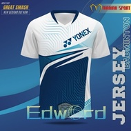 [Edward](Free custom name and number）NEW ! YONEX FULL SUBLIMATION TSHIRTS badminton Jersey t shirt f