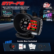 OTP-F8 Car HUD OBD2 Meter Digital head-up Monitor Auto GPS Turbo digital speedometer Gauge On-board 