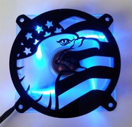 Custom Acrylic American Flag Eagle Computer Fan Grill 140mm