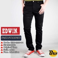 EDWIN Brand Men Slim Straight-Regular Rise Stretchable Super Black Jeans (7506-2356-01)