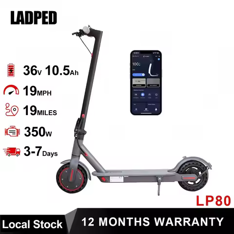 LADPED LP80 Electric Scooter 350W 19mph Max Speed Shock-absorbing Anti-skid 19miles Max Range Foldin