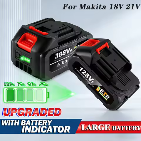 For Makita 18V 21V Rechargeable Power Tools 128vf 388VF 928VF Large Capacity Rechargeable Lithium Io
