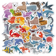 ❉ Sea Animals Series 02 Mini Kids Rewards Stickers ❉ 50Pcs/Set DIY Fashion Waterproof Doodle Decals 