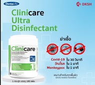 Clinicare ultra แผ่นเช็ดฆ่าเชื้อ ทิชชู่ฆ่าเชื้อ 180 แผ่นต่อกระปุก ล็อตใหม่ exp 07/2025