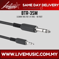 Kadenza BTR35M 1/4 inch TRS to 3.5mm TRS Audio Cable - 10 Feet ( BTR-35M LMC )