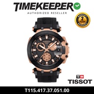 TISSOT T-RACE CHRONOGRAPH Stainless steel case with Black and Rose Gold PVD coating Black Strap - T115.417.37.051.00