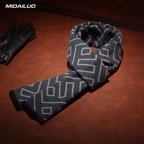 Men's scarf 11.81 * 70.87 inches warm texture scarf, winter neck accessories, classic decoration, su