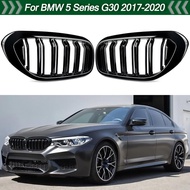 Front Bumper Racing Grille For BMW 5 Series G30 G31 520i 530i 540i M5 2017-2020 Pair Car Double Slat