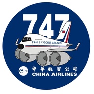 RBF CHINA AIRLINES 747 OC 7CM STICKER S-C-747-CI-OC