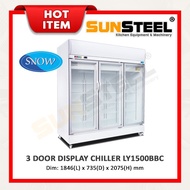 【SUNSTEEL】SNOW 3 Door Display Chiller LY1500BBC 1414Litre