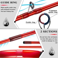 Sougayilang 1.8M Red Fishing Rod 2 Sections Fishing Rod Power 4-12Lb SpinningML