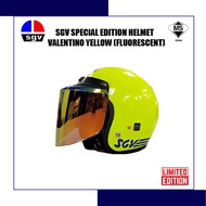 SGV SPECIAL EDITION HELMET WITH VISOR  SGV SPECIAL VALENTINO YELLOW LIMITED EDITION SGV HELMET (TAK 