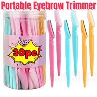 Woman Portable Eyebrow Trimmer - Eyebrow Safety Razor with Protective Cover - Face Shaver Hair