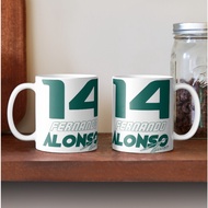 Fernando Alonso 14 F1 Formula One Motif Mug